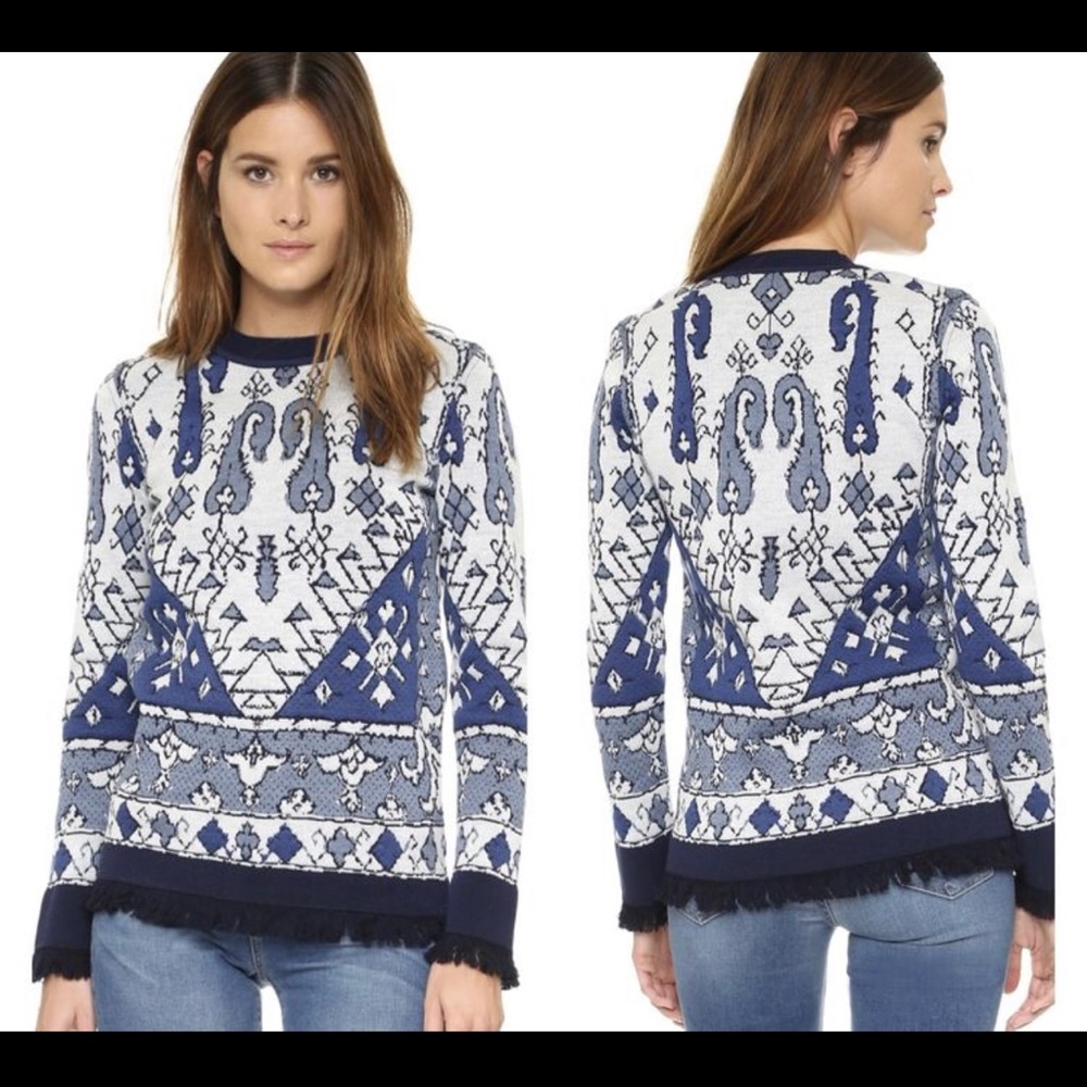 Tory Burch Malibu Lisbon Sweater size Large